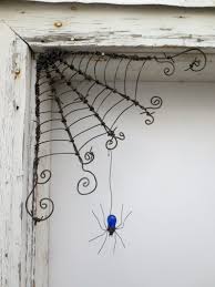 Dangles Tchecoslovaque Spider Bleu De 12 Fil De Fer Etsy Wire Spider Metal Tree Wall Art Spider Web