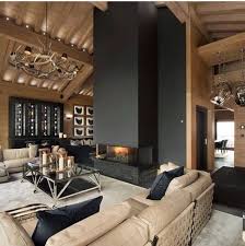 This Is A Modern Mountain Fireplace Chalet Interior Modern Interior Design Modern Lodge