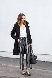 Black And White Vertical Striped Skirt Outfit Vertical Striped Pants Elements Of Ellis Stripes Fashion Outfit Striped Blouse Outfit Striped Pants Street Style