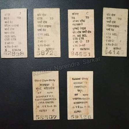 Mumbai local train monthly pass from December 1978