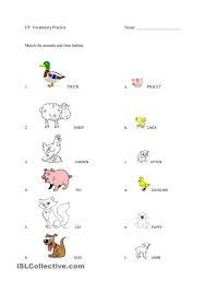 Farm Animals And Their Babies Animal Worksheets Baby Animal Names Farm Animals Preschool