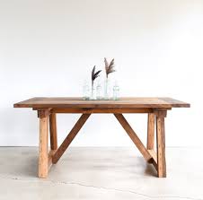 Reclaimed Trestle Dining Table Smooth Finish What We Make In 2020 Trestle Dining Tables Dining Table Solid Wood Kitchen Table