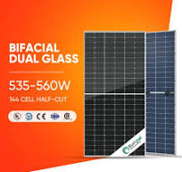 Panel Surya Bifacial N-Type Sunpal 535 550 560 Watt Panel Surya Kaca Ganda
