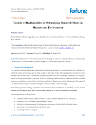 About half of them were to do with appearance: Pdf Toxicity Of Radionuclides In Determining Harmful Effects On Humans And Environment Fortune Journals Academia Edu