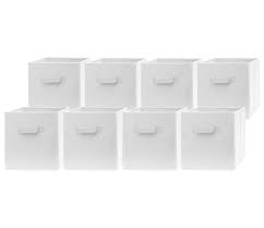 Maybe you would like to learn more about one of these? Pomatree Fabric Storage Bins 8 Pack Durable Storage Cubes With 2 Reinforced Handles Foldable Cube Baskets For Home Kids Room Nursery And Playroom Closet And Toys Organization White