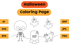 School's out for summer, so keep kids of all ages busy with summer coloring sheets. Halloween Coloring Page 41 Grafico Por Isalsemarang Creative Fabrica