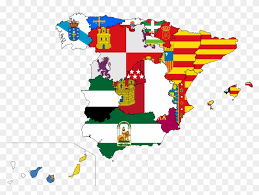 Map of spain showing regions. The Flag Of Spain Spain Regions Flag Map Clipart 3405125 Pikpng