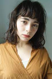 パーマ ミディアム モード 前髪パーマ homie tokyo yukina homie tokyo 455540 hair 前髪パーマ パーマ ヘアスタイリング
