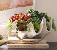 This ornamental clam shell is hand cast in cement and designed for outdoor use. Shop Faux Clam Shell Bowls Coastal Decor Ideas Interior Design Diy Shopping