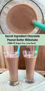 As i've shared before, i got to my goal weight you're on the right track! Secret Ingredient Chocolate Peanut Butter Milkshake Thm Fp Low Carb Sugar Free My Montana Kitchen