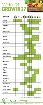 Whats In Season Virginia Produce Calendar Infographic