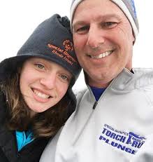 Local volunteers prepare to take the plunge