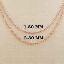 This 4mm necklace is a glorious, high quality piece. 14k Rose Gold Rope Chain Necklace 16 18 20 Etsy