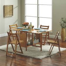 5 Pc Space Saving Dining Set 1 Table And 4 Chairs Oak Finish Www Kotulas Com Free Ship Dining Room Small Kitchen Design Small Space Saving Dining Table