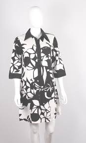 99 free shipping by amazon Catherine Malandrino Floral Black White Cotton Sun Dress Size 4 Momentum Vintage