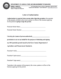 State the purpose of a letter in an interesting way, so that the reader can find it easy to give the permission. Letter Of Authorization On Letterhead 2014 Pdf Email Pdffiller
