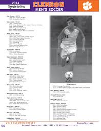 Jornada) con goleadores, alineación, cambios, tarjetas chile » primera división 2021 » 2. 2014 Clemson Men S Soccer Record Book By Clemson Tigers Issuu
