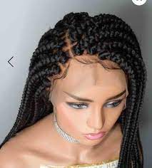 Braided Wig Jumbo Box Braid Braided Wig For Black Women Etsy African Braids Hairstyles African Hair Braiding Styles Braided Hairstyles