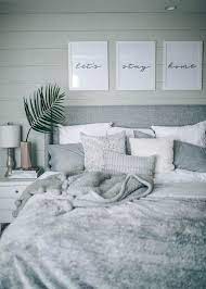 Unbranded lumbar pillow bed pillows. Grey And White Bedroom Decor Finds Grey Linen Headboard White Linen Bedding Textured Throw Pillows Let S S White Bedroom Decor Bedroom Decor Bedroom Design
