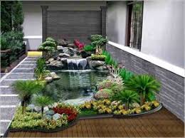 Desain Taman Minimalis Modern Dengan Kolam Ikan Desain Taman Minimalis Cantik Depan Rumah Gambar Desain R Jardins Pequenos Quintais Pequenos Jardim De Agua
