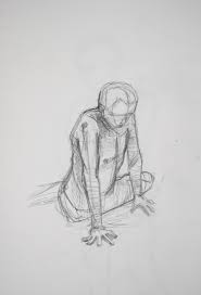 Quick 15 Minute Sketch On Man Kneeling On Floor Man Kneeling Man Sketch Life Drawing