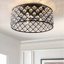Shop Gabrielle 19 Metal Crystal Led Flush Mount Ceiling Light Oil Rubbed Bronze Clear By Jonathan Y Overstock 25858982