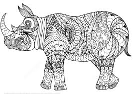 Zentangle Rhino Coloring Page In 2020 Animal Coloring Pages Farm Animal Coloring Pages Animal Coloring Books