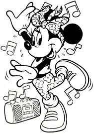 Disney Coloring Pages 76 Minnie Mouse Coloring Pages Mickey Mouse Coloring Pages Dance Coloring Pages
