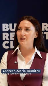 Andreea-Maria Dumitru sharing valuable information about Hagag Development  Europe’s upcoming residential projects , #hagag #brec #residential #event