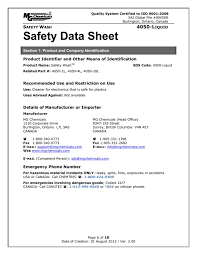 Your satisfaction is important to us. Safety Data Sheet 4050 L S Manualzz