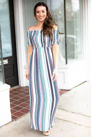 Long after we have forgotten the mundane of what these days are like, we will have this to look back on and cherish these moments that are so quickly . Sunday Vibes Smocked Stripe Maxi Dress Shopperboard