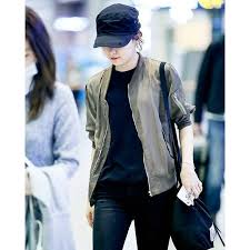 Seulgi Bomber Jacket Korean Airport Fashion Red Velvet Seulgi Airport Fashion Kpop