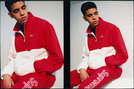 Une capsule sportswear influencée par le jeune rappeur. Lacoste X Supreme Spring Summer 17 Collection Collateral