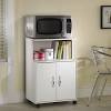 Perfect size makes this microwave cart becomes the best choice for a small kitchen. 1