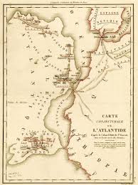 Map Of Atlantis Atlantis Map Vintage Wall Art