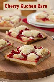Cherry Kuchen Bars Recipe German Desserts Desserts Food