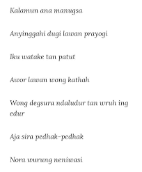 Guru gatra yaiku cacahing gatra ing saben pada. Minta Tolong Yh Kak Guru Lagu Guru Gatra Dan Guru Wilangan Dari Tembang Pangkur Diatas Apa Brainly Co Id