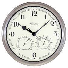 Outdoor wall clock and thermometer. Westclox 12 Indoor Outdoor Wall Clock With Temperature Humidity Costco