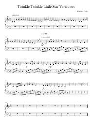 Mozart 12 variations on ah vous dirai je maman k265. Little Star Mozart Major And Minor Sheet Music For Piano Solo Download And Print In Pdf Or Midi Free Sheet Music Musescore Com