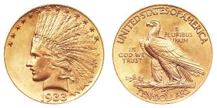 For example, the half eagle has a diameter of 21.6mm. 1933 Indian Head Gold 10 Eagle Type 2 With Motto Coin Value Prices Photos Info