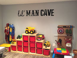 Our Boys Playroom It Really Is Their Lil Man Cave Kids Playroom Decor Boys Playroom Toy Rooms