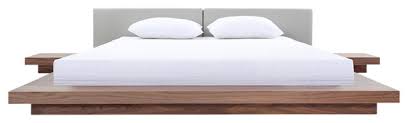 Shop wayfair for all the best walnut platform beds. In Stock Modrest Opal Modern Walnut And Gray Platform Bed Contemporary Platform Beds By Vig Furniture Inc Houzz
