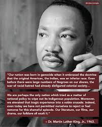So often, the way we are taught history erases the solidarity between  protest movements. But it was there. “Our nation was born in genocide when  it embraced the doctrine that the original