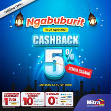 ( 109) tambah ke wishlist. Mitra10 Promo Ngabuburit Dapatkan Cashback 5 Untuk Semua Barang