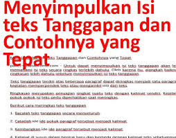 Ayo, kita simak pembelajaran tematik bersama ustadzah astrid tentang kalimat saran dan tanggapan. Menyimpulkan Isi Teks Tanggapan Dan Contohnya Yang Tepat