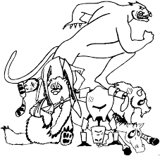 Puma Und Verletzte Tiere Ausmalbild Malvorlage Comics