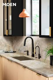 Black And Gold Kitchen Sink Tap Nio Matte Black One Handle High Arc Pulldown Kitchen Faucet S75005bl Pulldown Kitchen Faucets Kitchen Faucet Gold Kitchen Faucet