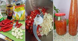 Blend cili dengan bawang putih. Cara Buat Homemade Sos Cili Thai Sos Pencicah Pedas Masam Manis Memang Terangkat Vanilla Kismis