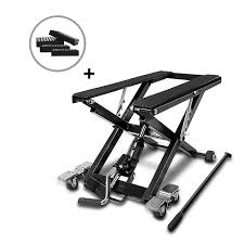100 Motorcycle Jack Scissor Hydraulic Lift Constands Xl Black Incl 4 Rubber Blocks Tool Room Metal Fabrication Motorcycle Lift Table