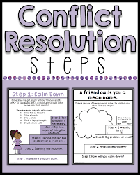 Students Having Trouble Solving Their Own Problems Includes 5 Posters Of The Steps Of Conflict Resolution School Counseling Activities Social Emotional Skills
